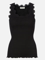 Rosemunde - Babette silk u-neck top - black