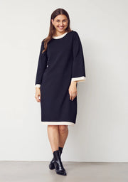 Isay - Jena knit dress - black/cream