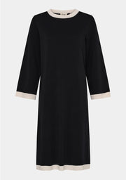 Isay - Jena knit dress - black/cream