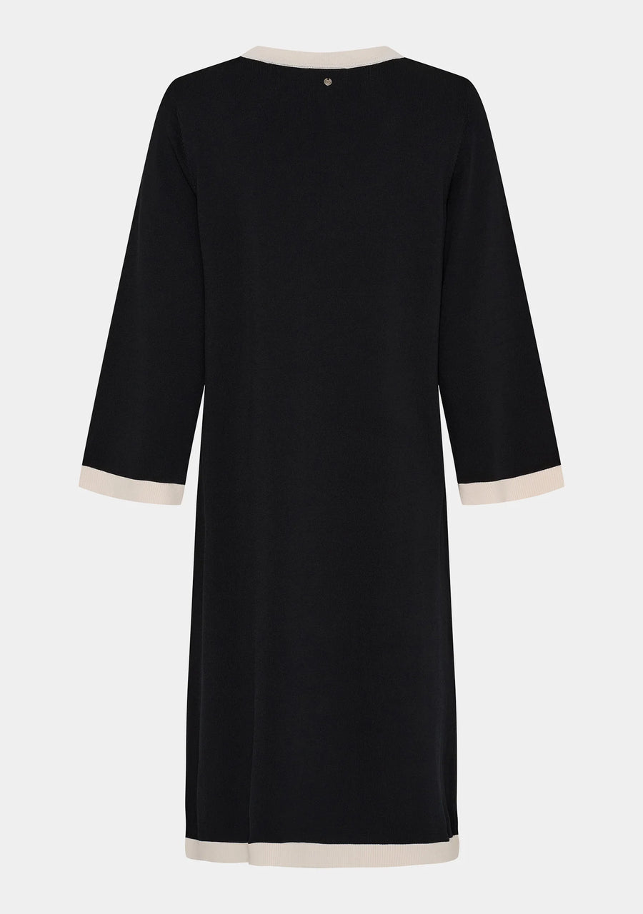 Isay - Jena knit dress - black/cream