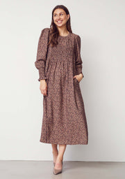 Isay - Ane smock dress - Wine flower