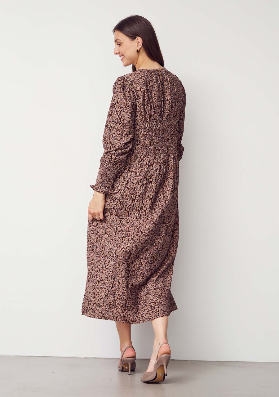 Isay - Ane smock dress - Wine flower