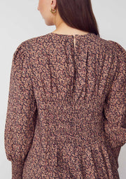 Isay - Ane smock dress - Wine flower