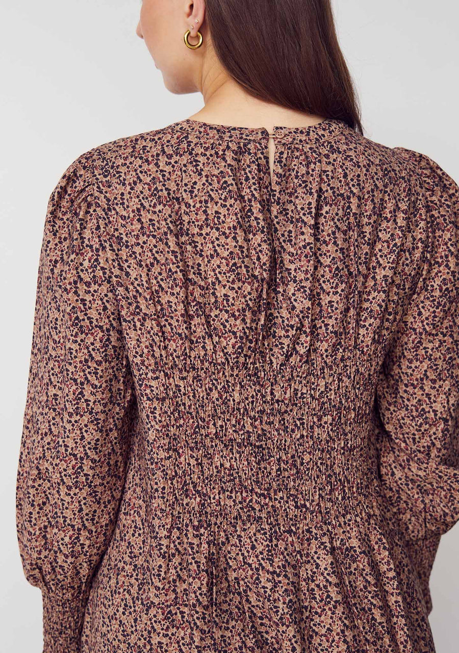 Isay - Ane smock dress - Wine flower