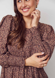 Isay - Ane smock dress - Wine flower