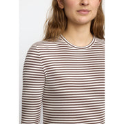 Soft Rebels - Fenja Stripe bluse - Coffee