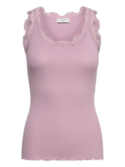 Rosemunde - Babette silk u-neck top - Dawn pink
