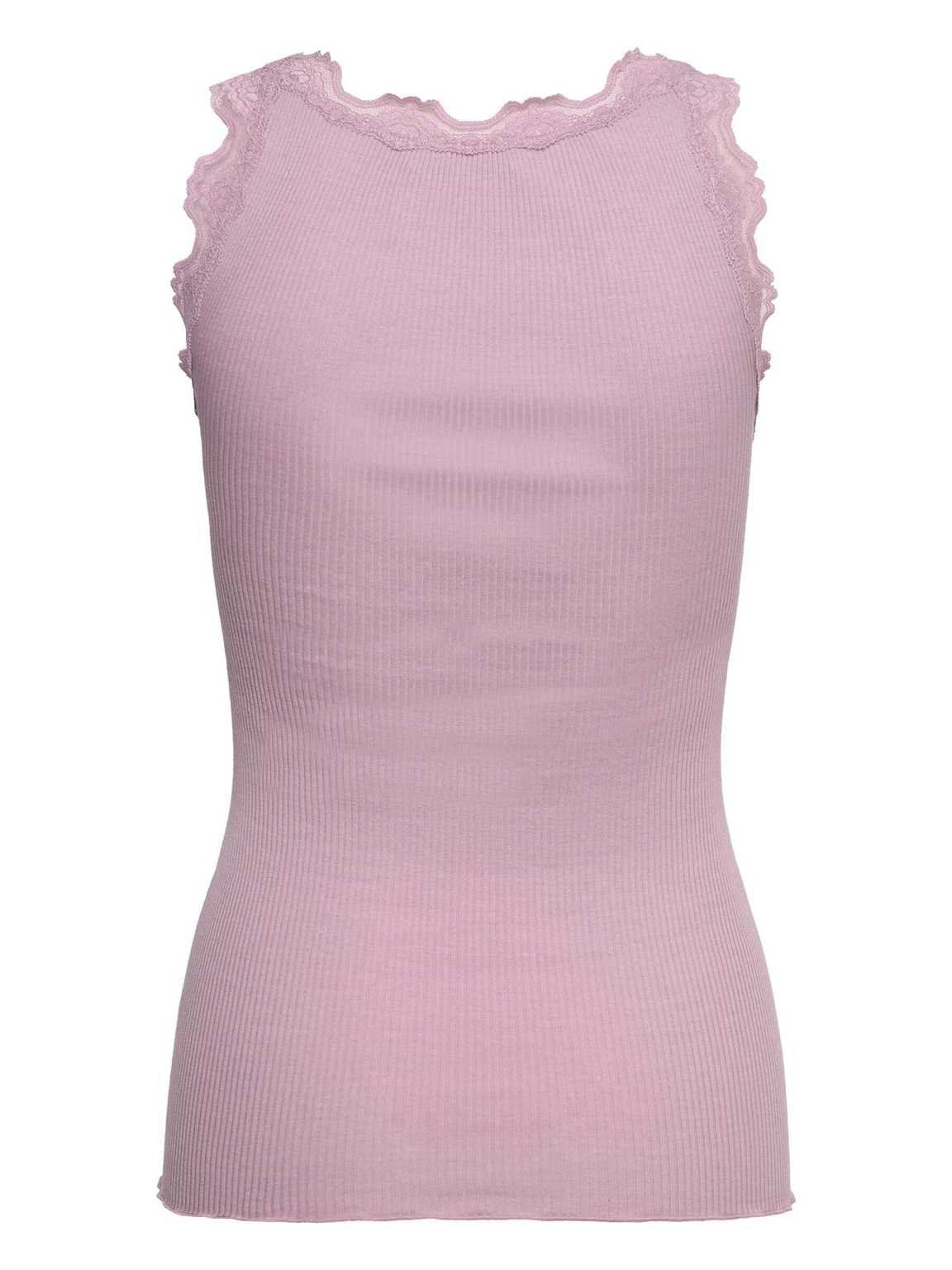 Rosemunde - Babette silk u-neck top - Dawn pink