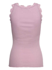 Rosemunde - Babette silk u-neck top - Dawn pink