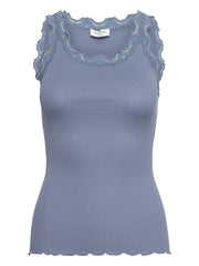 Rosemunde - Babette silk u-neck top - Infinity