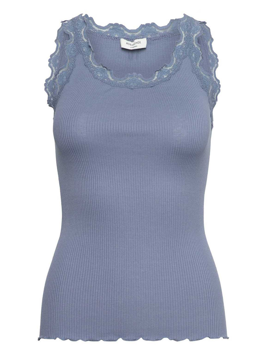 Rosemunde - Babette silk u-neck top - Infinity