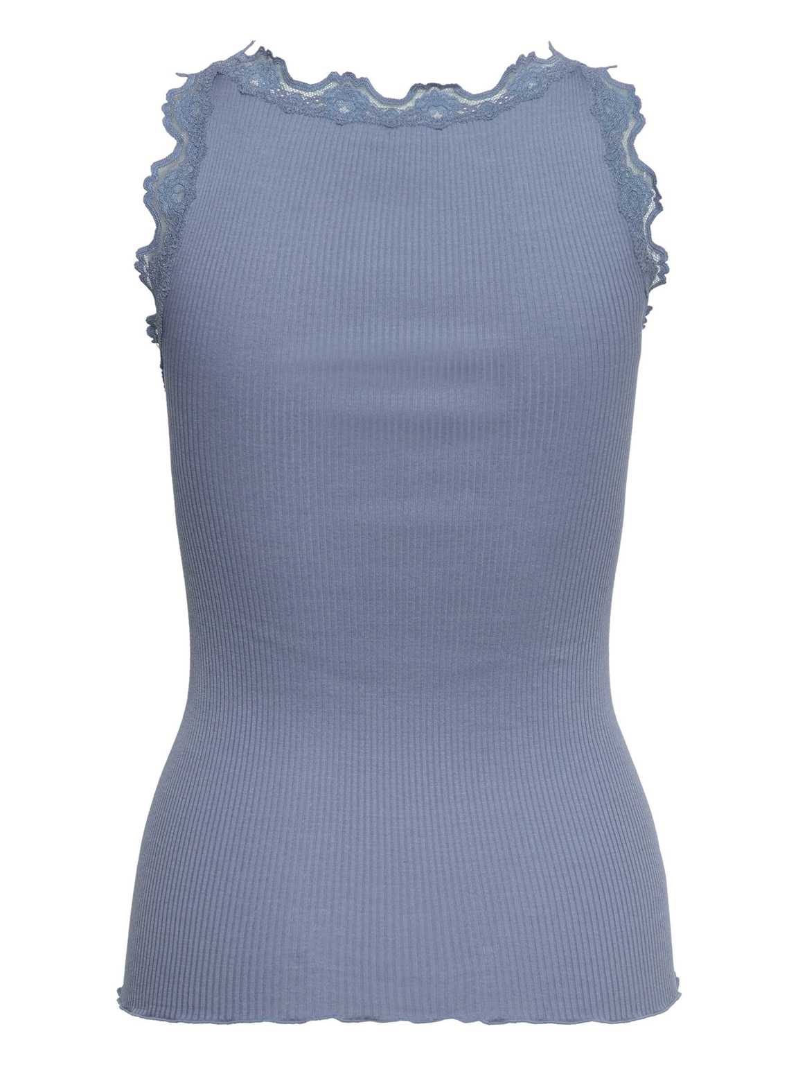 Rosemunde - Babette silk u-neck top - Infinity