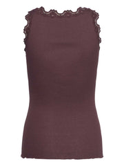 Rosemunde - Babette silk u-neck top - fudge