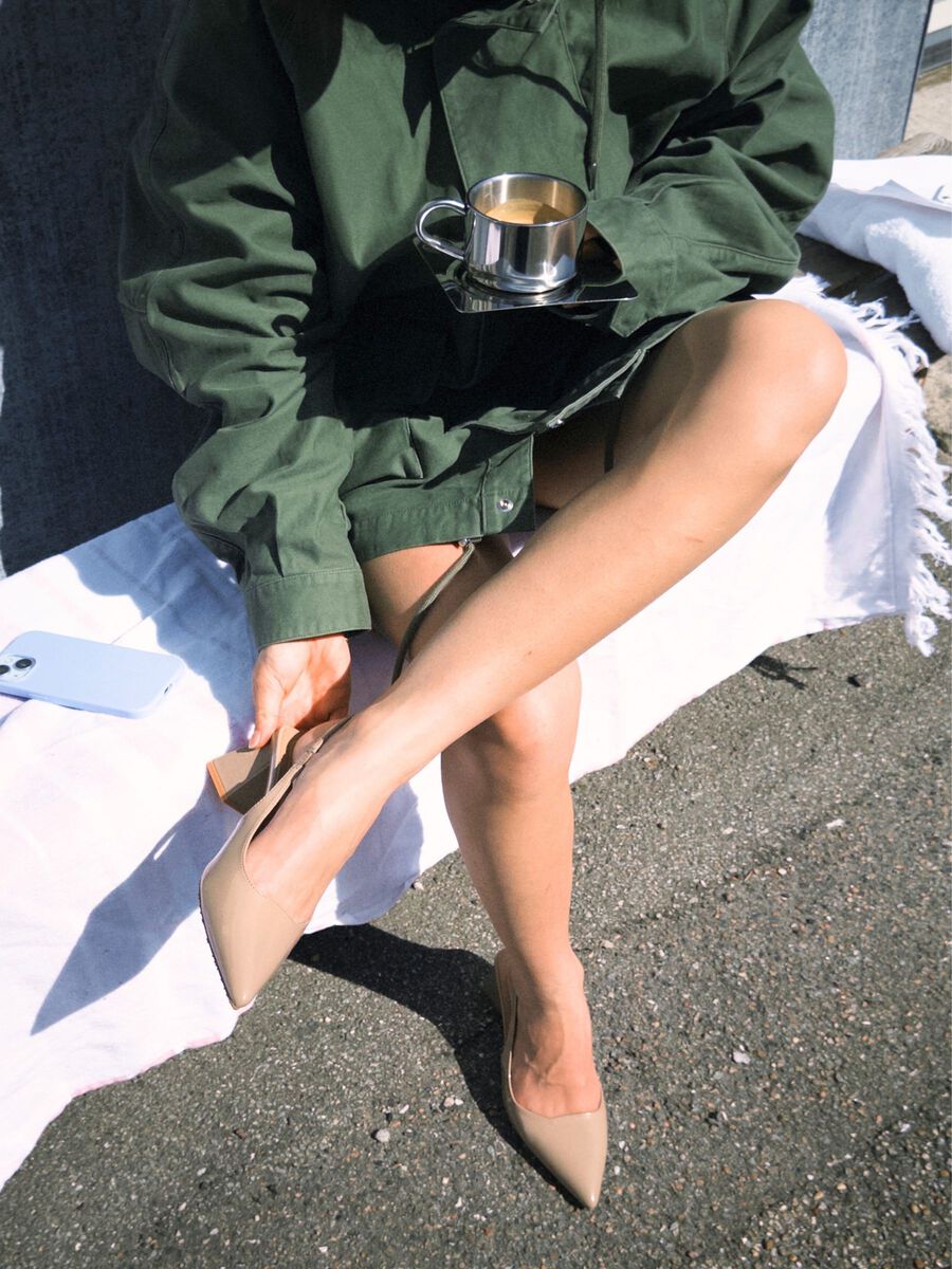 Bianco - Maralyn slingback - Nougat