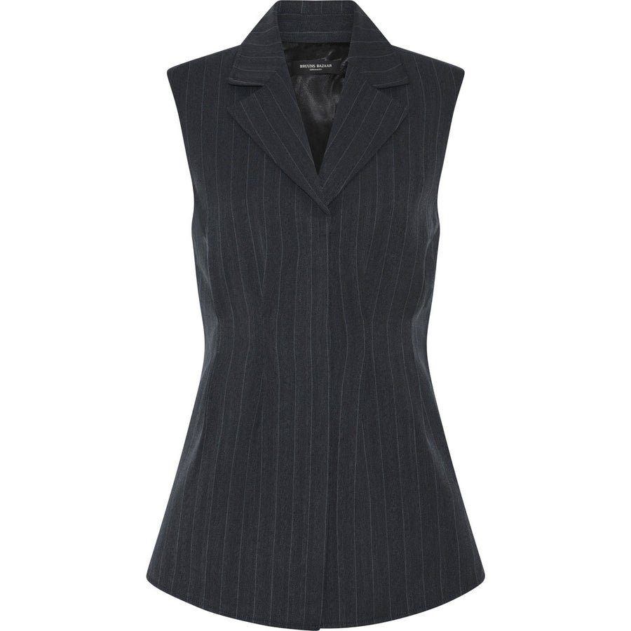 Brunns Bazaar - Apricot urwa waistcoat - Blue stripe