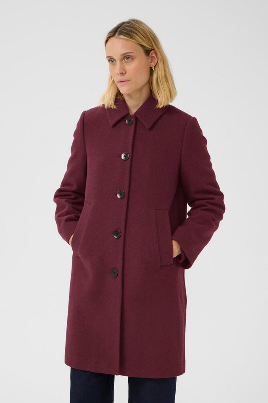 Part Two - Kamillas coat - Tawny port mel.
