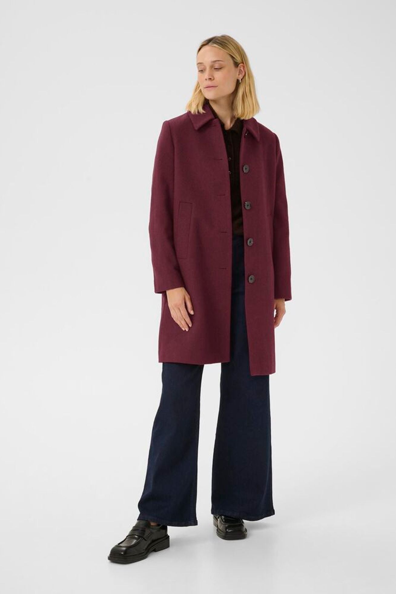 Part Two - Kamillas coat - Tawny port mel.