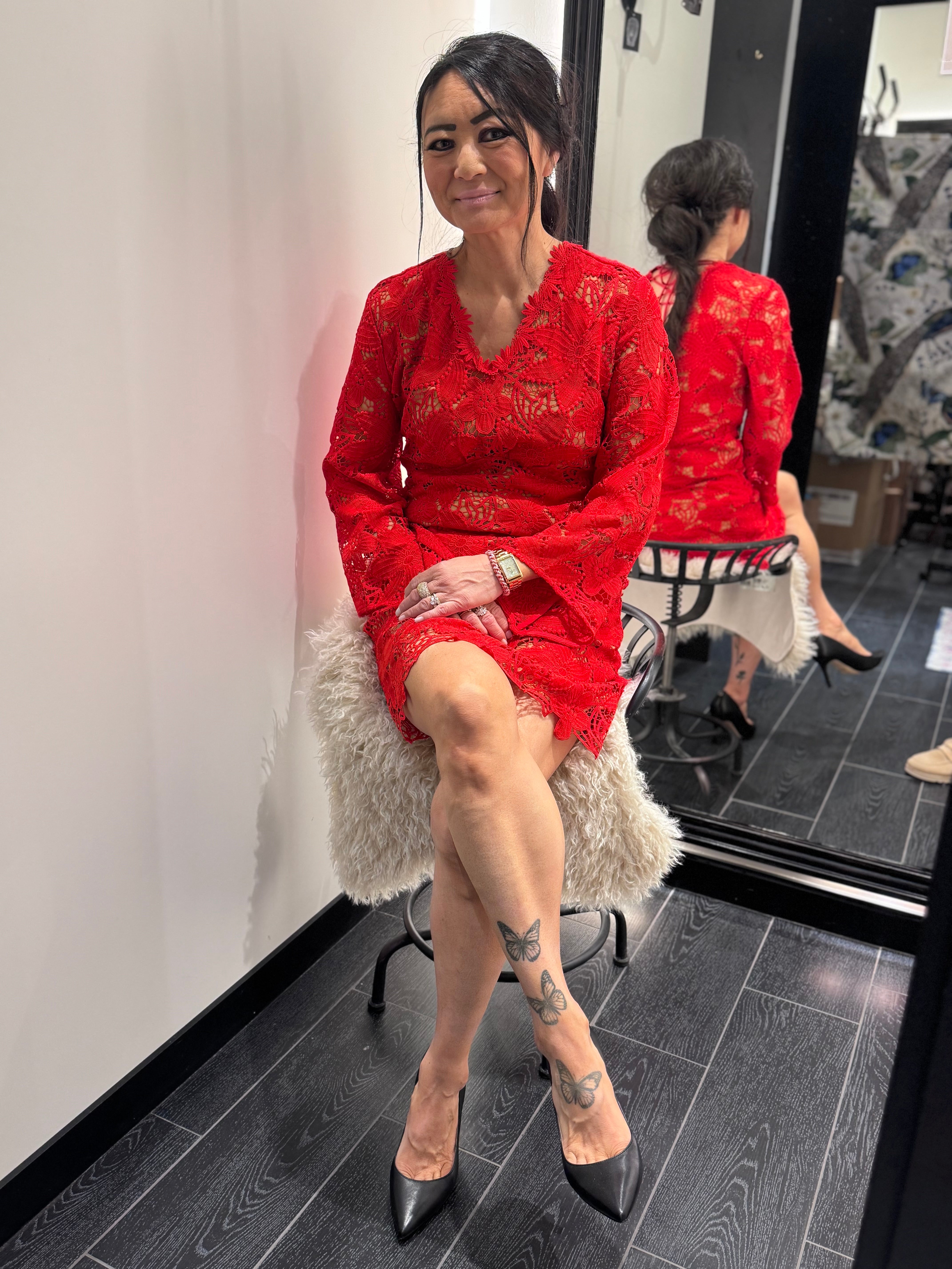 Bruuns Bazaar - Nypa toruna dress - True red