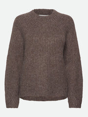 Rosemunde- Tulip wool knit pullover - Brown grey