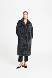 Gustav - Galia fake fur coat - grey