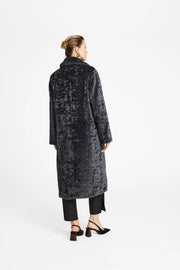 Gustav - Galia fake fur coat - grey