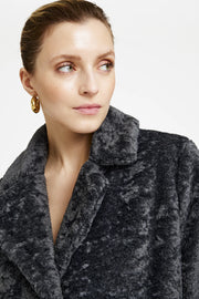 Gustav - Galia fake fur coat - grey
