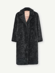 Gustav - Galia fake fur coat - grey