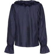 Isay - Klara flounce blouse - Navy
