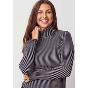 Isay - Karla rollneck - Black/cream