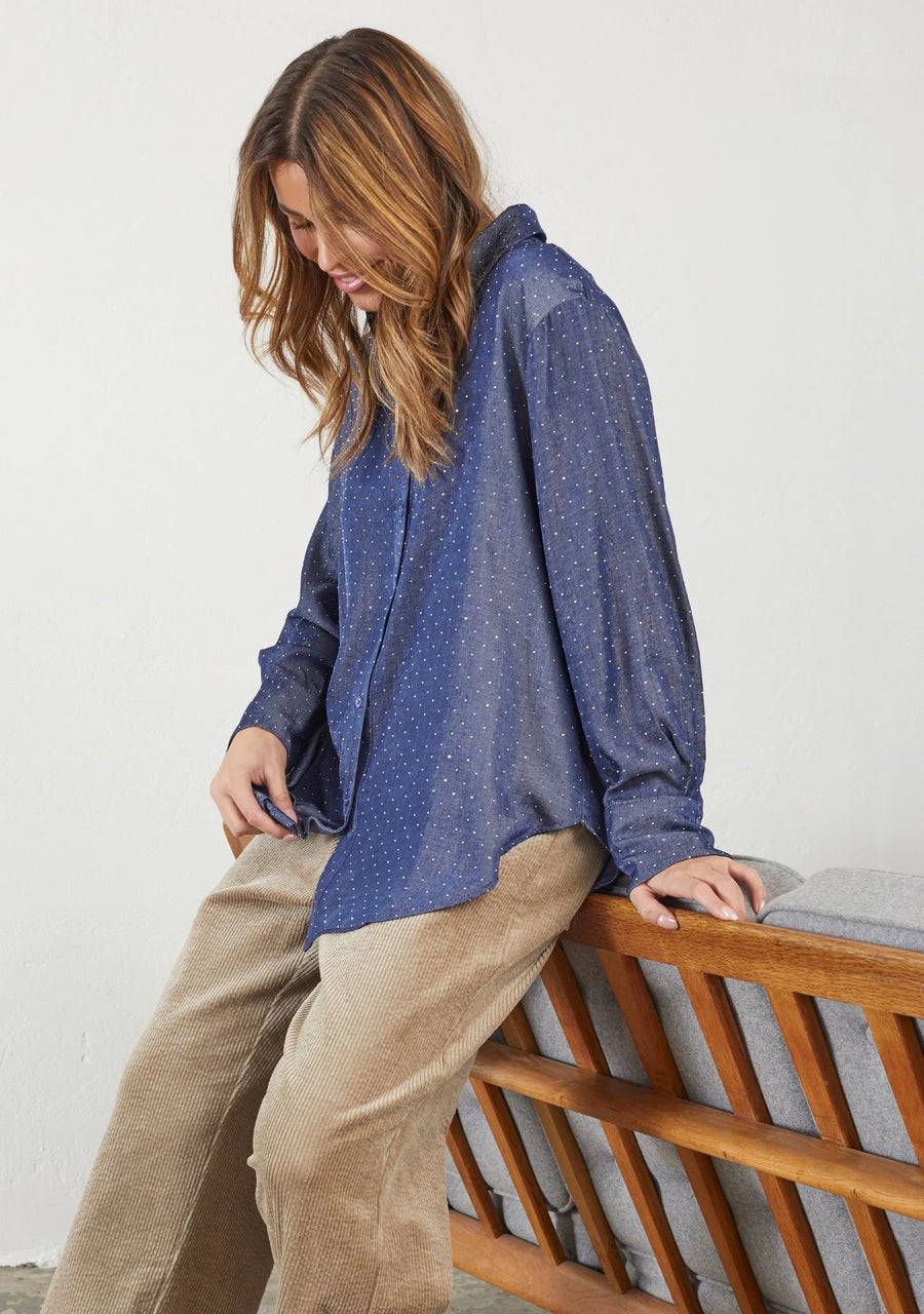 Isay - Kate shirt - Blue shine