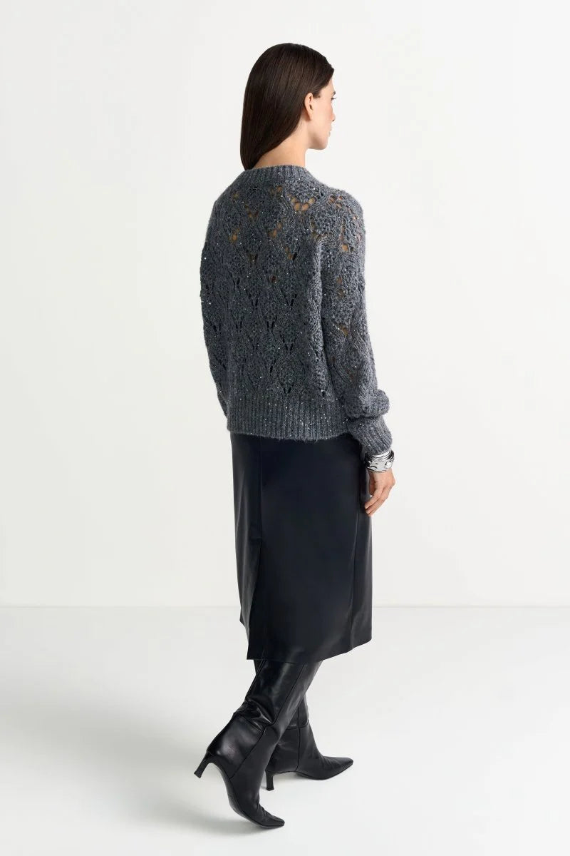 Rich and Royal - Ajour Sequince - Grey