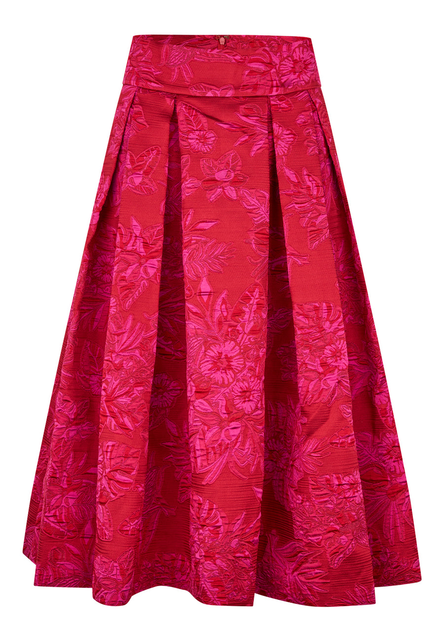 Dea Kudibal - AlbisDea - Skirt pleats - Rosy Jaquard