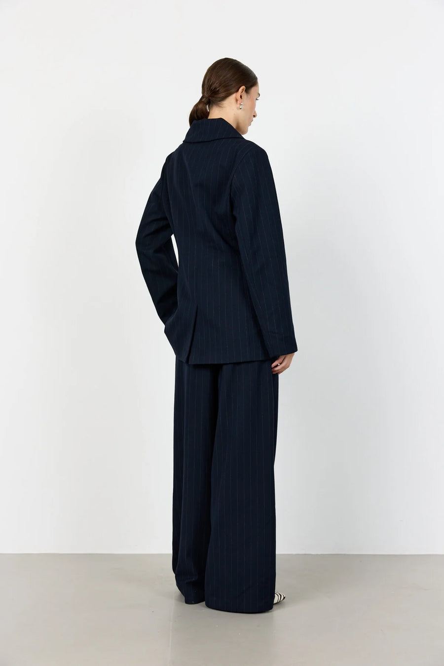 Leveté - Olivia nålestribet buks - Navy