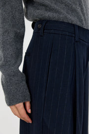 Leveté - Olivia nålestribet buks - Navy