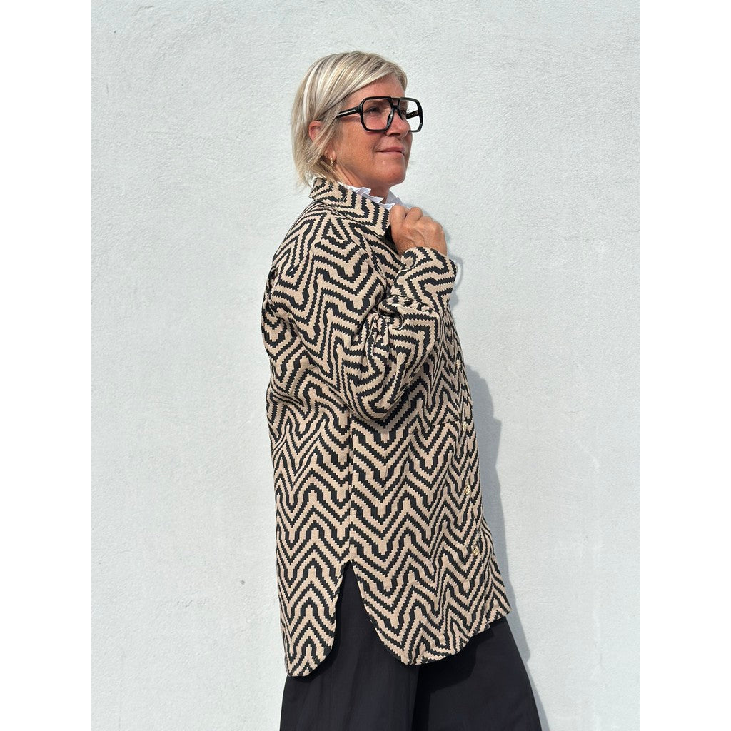 Gaspar - Stockholm jacquard shirt - Sand