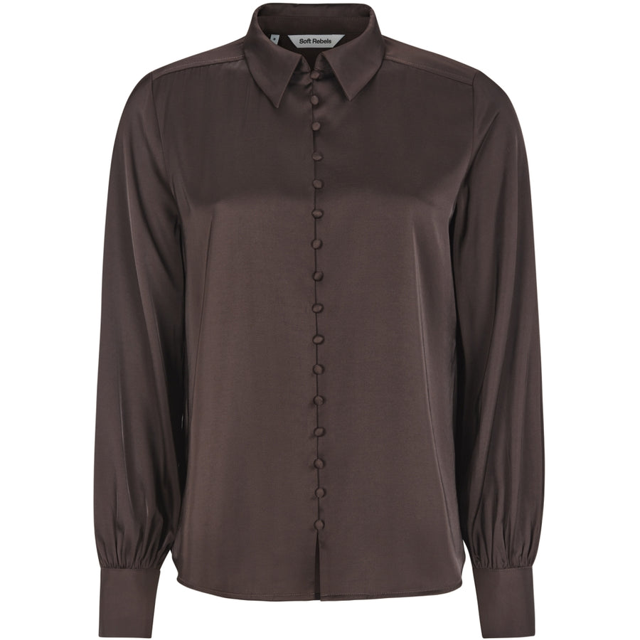SOft Rebels - Abia LS blouse - Coffee bean