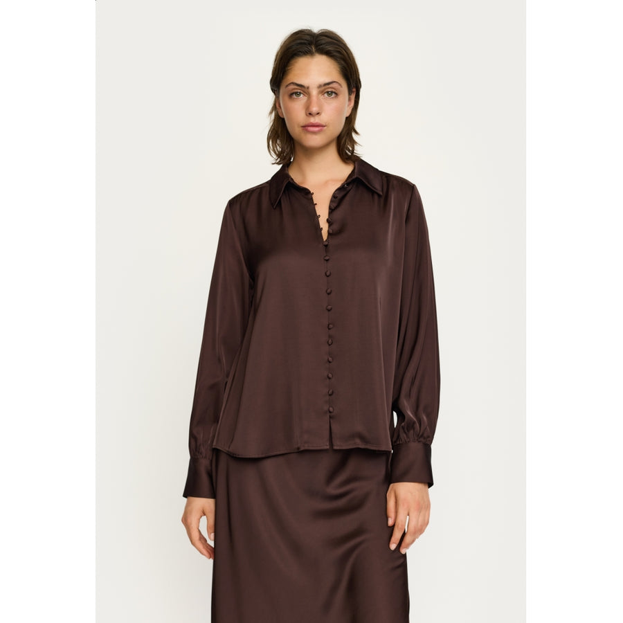 SOft Rebels - Abia LS blouse - Coffee bean