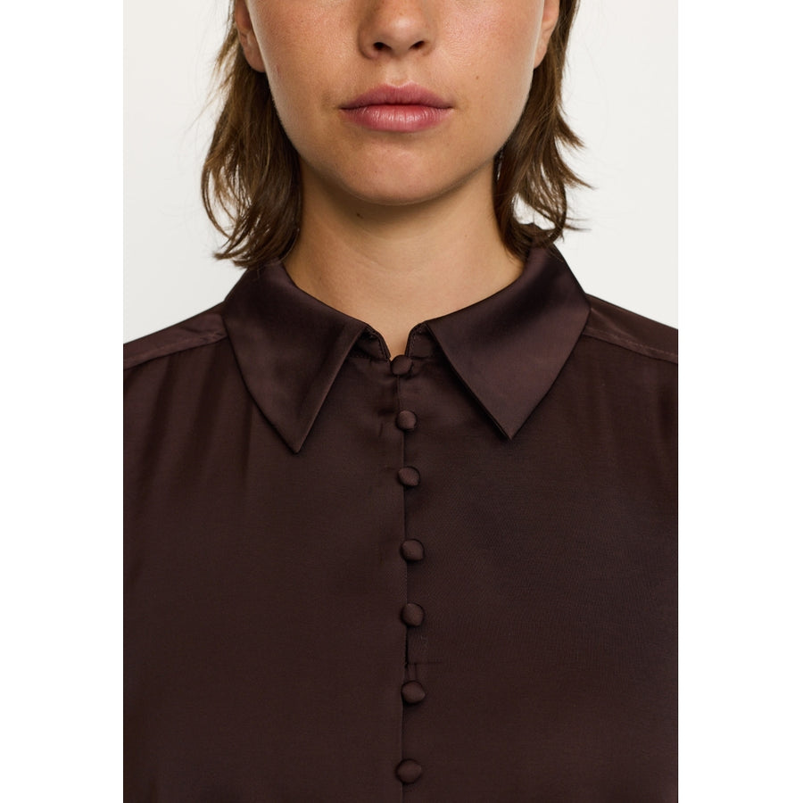 SOft Rebels - Abia LS blouse - Coffee bean
