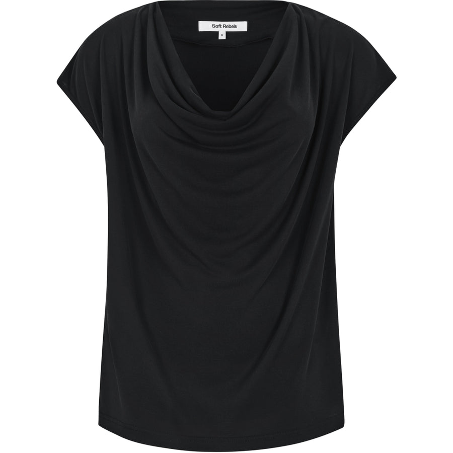 Soft Rebels - Ella draped top - Black