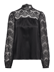 RM - Jade silk LS blouse - Black