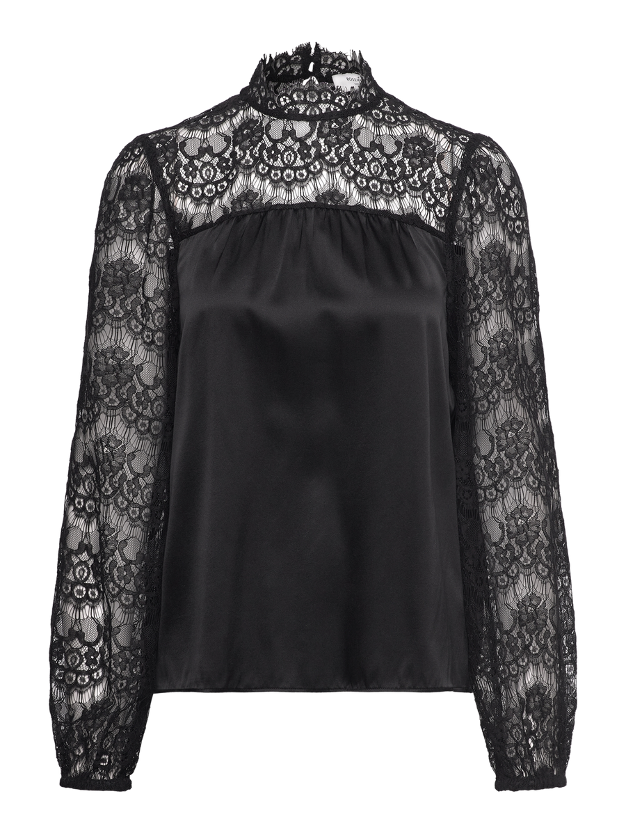 RM - Jade silk LS blouse - Black