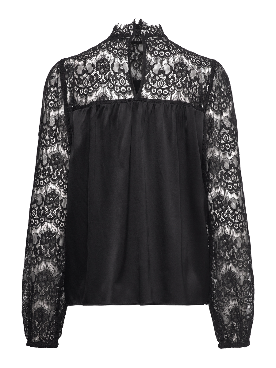 RM - Jade silk LS blouse - Black