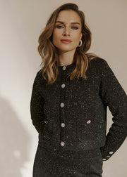 Rosemunde  - Vibe LS sequin jacket - Black