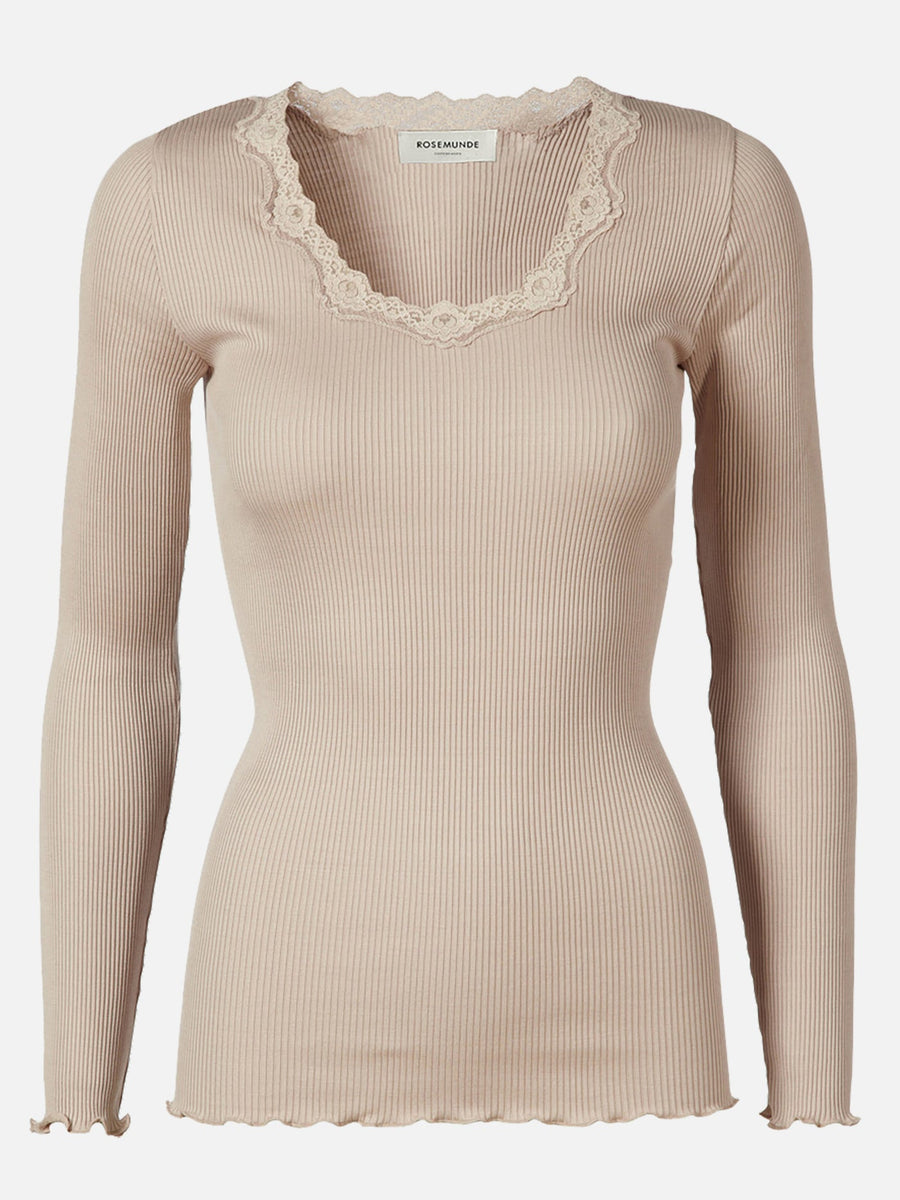 Rosemunde - Babette silk LS shirt - Cacao