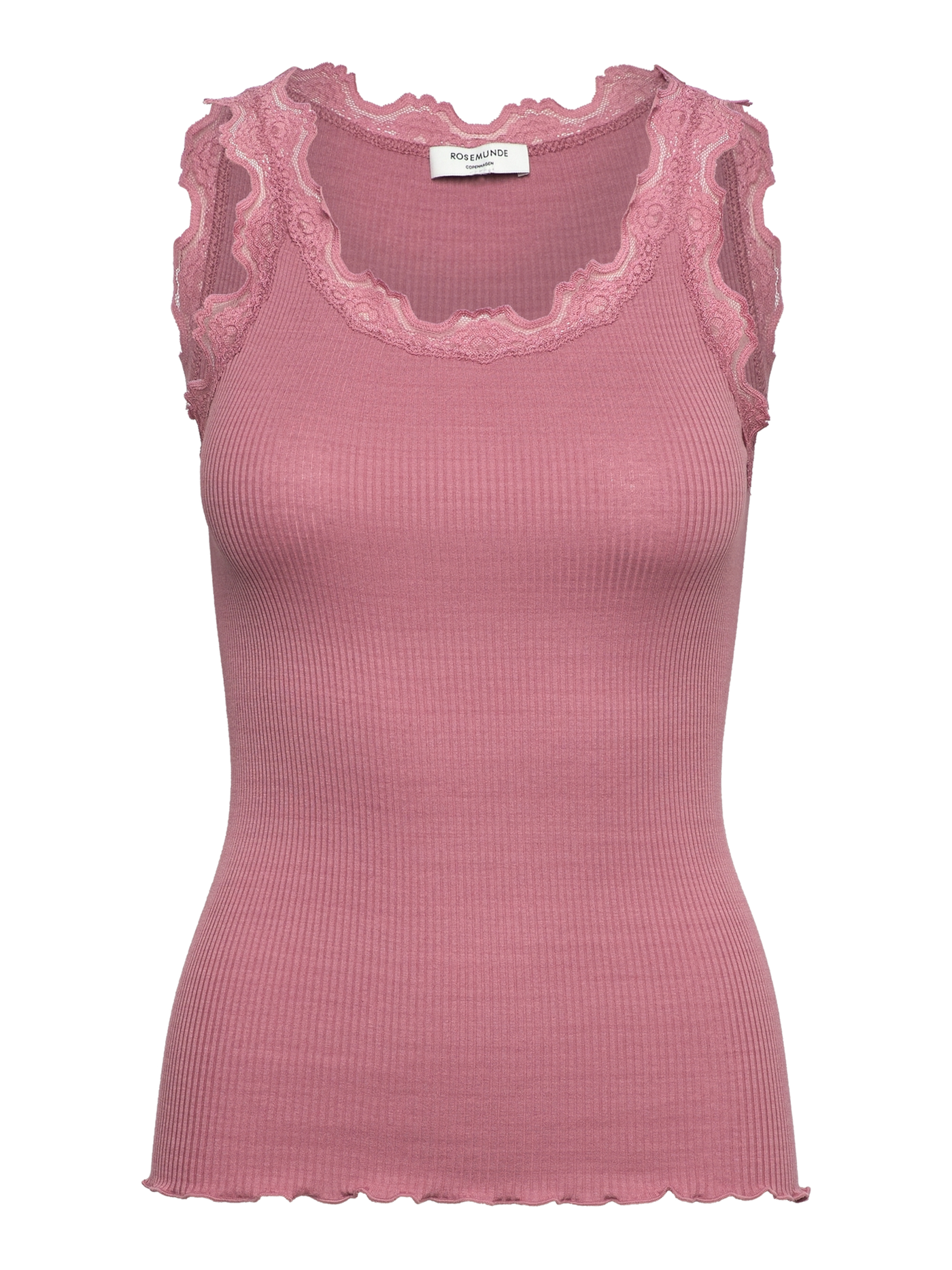 Rosemunde - Babette silk U-neck top - Nostalgia rose