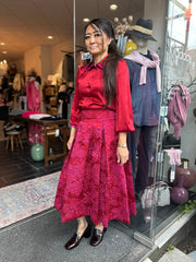 Dea Kudibal - AlbisDea - Skirt pleats - Rosy Jaquard