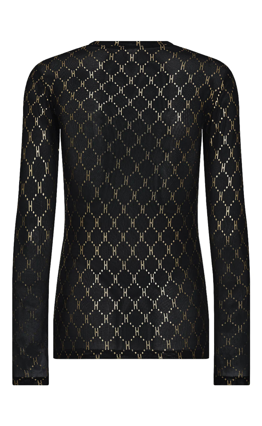 Hype the detail - Printet bluse - guld/sort