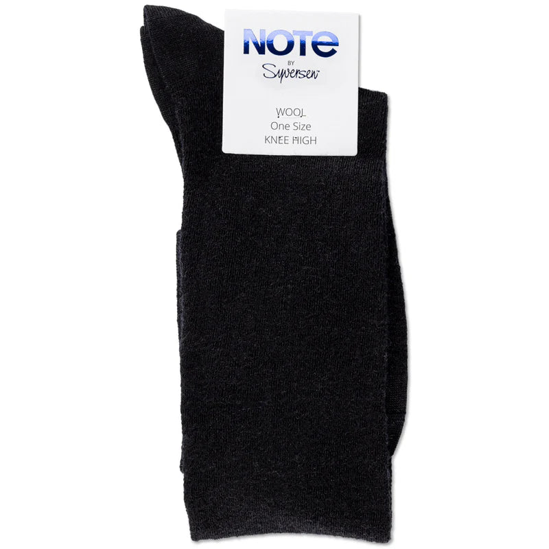 Syversen - Knæstrømpe Uld - Sort