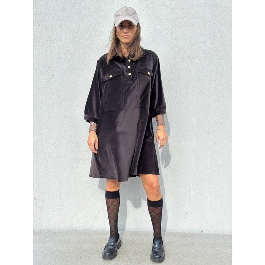 Gaspar - Rio velvet dress - black