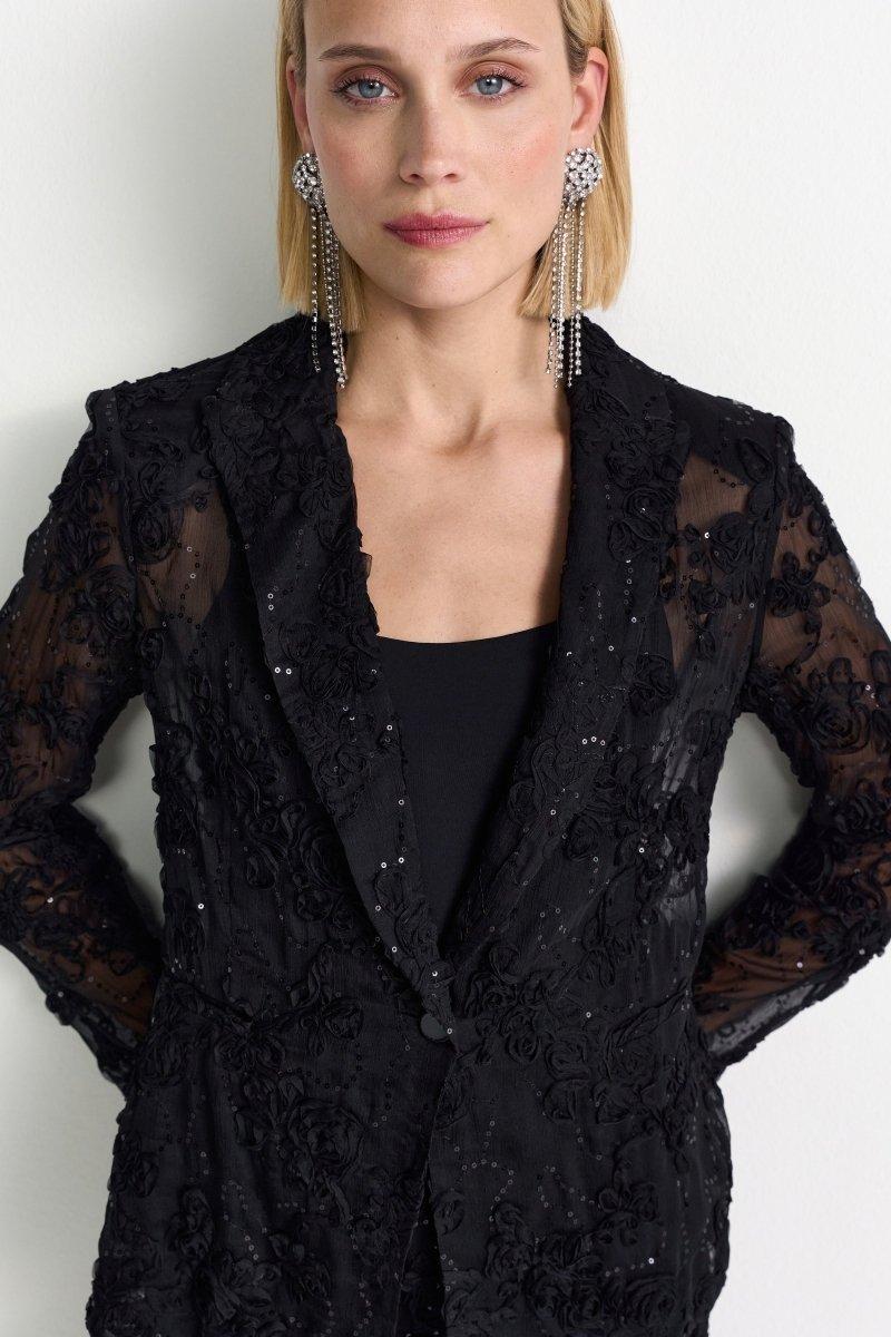 Rich and Royal - Lace single breasted blazer